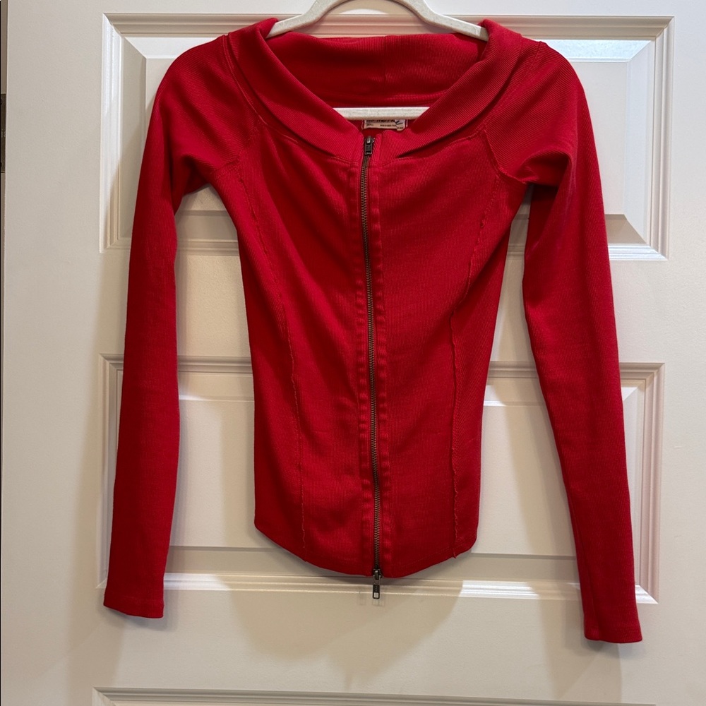 We the Free  Vibrant Red Women's Zip-Up Hoodie